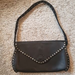 Harley Davidson leather studded shoulder bag